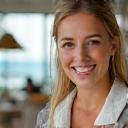 Portrait of Emma Watson, smiling female workshop graduate